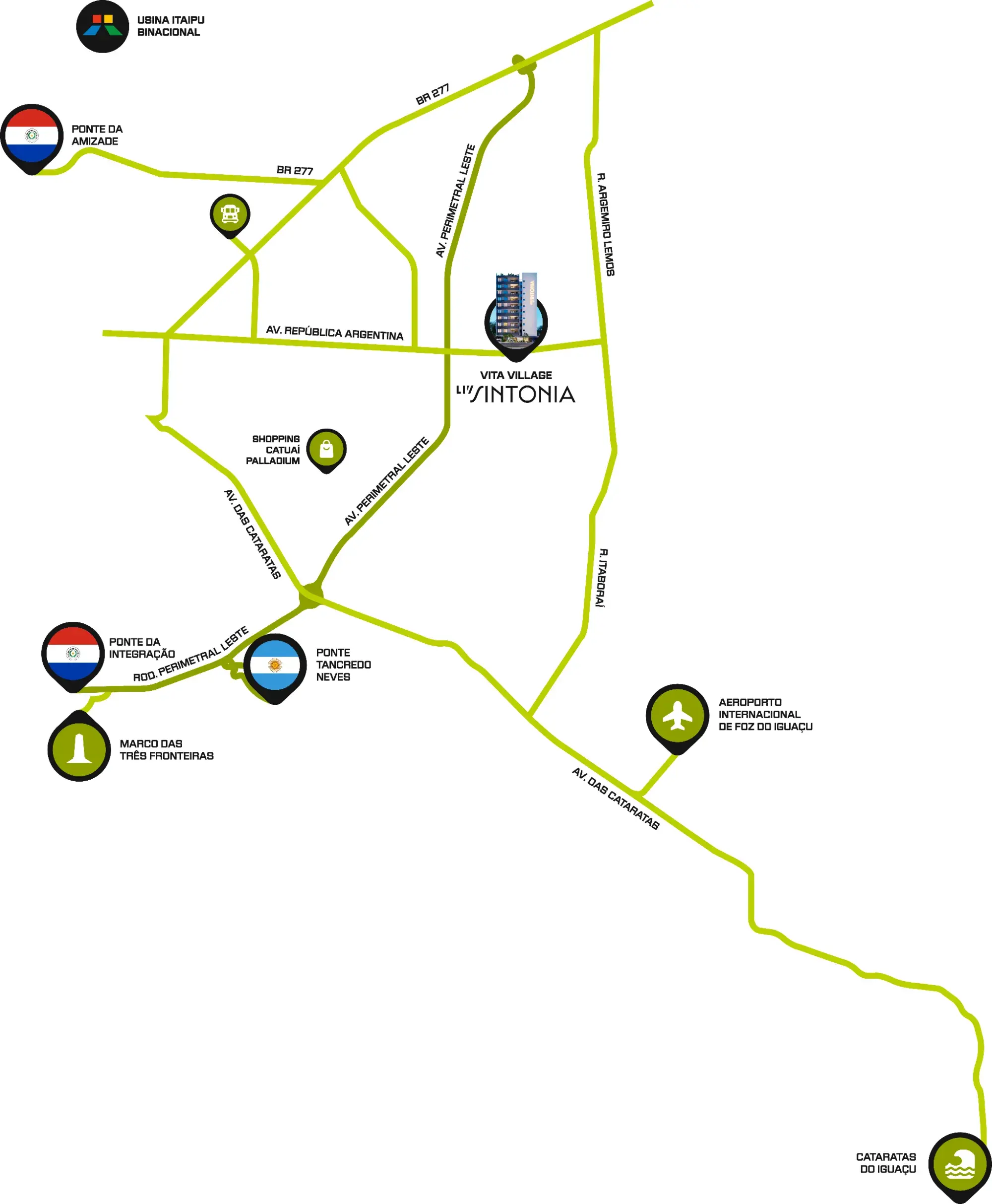 Mapa de localização do Liv Sintonia