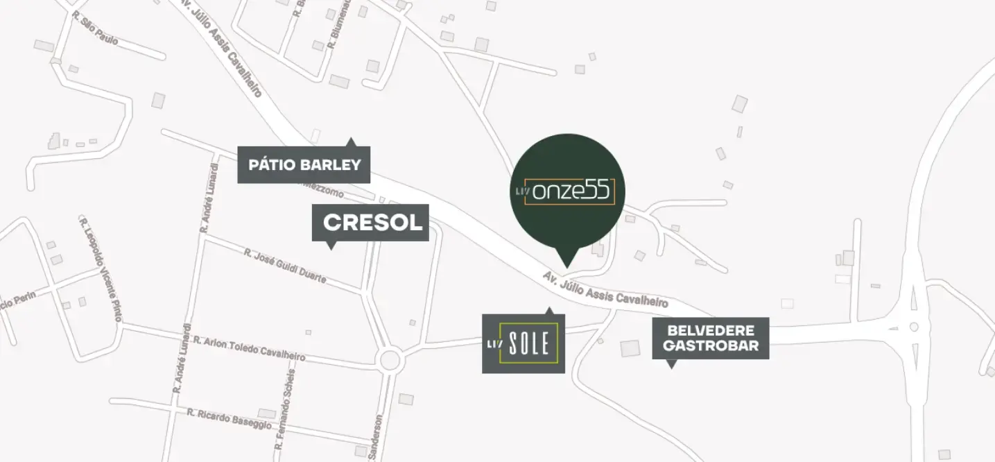 Mapa de localização do Liv Sole